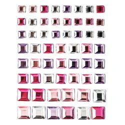 Самозалепващи кристали квадрат 57бр рзв