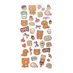 Clear Stickers Bears brown