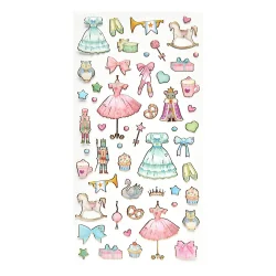 Clear Stickers Ball dresses pastel