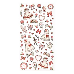 Clear Stickers Ball dresses roses