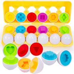 Woopie Montessori sorter Colors and shapes 12 eggs, 3+ years