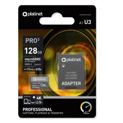 Micro SD card 128GB Platinet + adapter