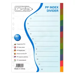 Разделител PVC Grafos A4 12 цвята