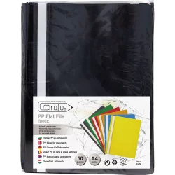 PVC folder perf. Grafos Basic blk 50 pcs