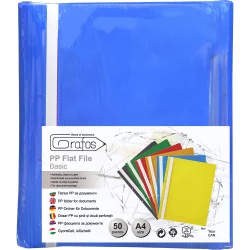 PVC folder perf. Grafos Basic blue 50pcs