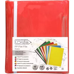 PVC folder perf. Grafos Basic red 50 pcs