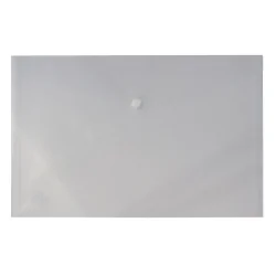 Папка джоб с копче Grafos A4 прозрач.