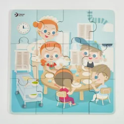 Classic World My Day Wooden Puzzle Set 4 Pieces, 18+ Months