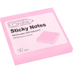 Sticky notes 75/75 pink pastel 100sheets