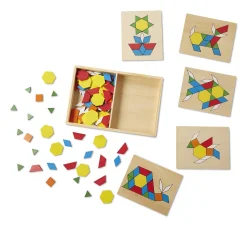Viga Toys Wooden colorful mosaic Geometric shapes, 3+ years