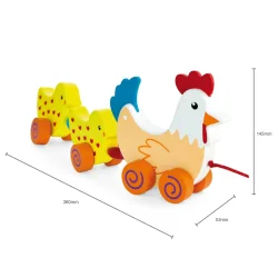 Viga Toys Wooden Pull-along Toy, 18+ months