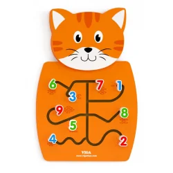 Viga Toys Wooden wall game Kitten Maze Numbers, 1+ years