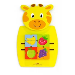 Viga Toys Wooden wall game Puzzle Giraffe, 1+ years