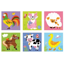 Viga toys Wooden blocks Farm animals, 2+ years