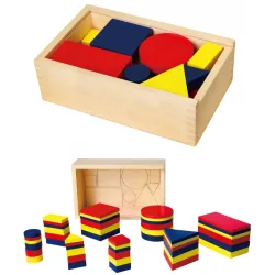 Viga Toys Wooden blocks Denesh 48 pieces, 3+ years