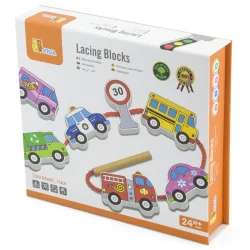 Viga Toys Wooden stringing game Vehicles, 2+ years