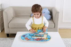 Tooky toy Wooden puzzle World Map, 3+ years