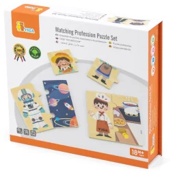 Viga Toys Wooden puzzle Professions, 18+ months
