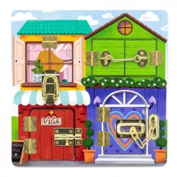 Образователна игра Viga toys Къща с ключалки, 3+ години