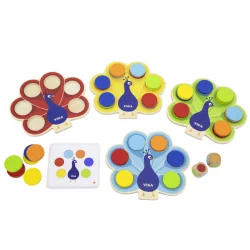 Viga Toys Educational game about colors Peacocks, 3+ years