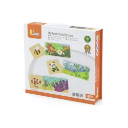 Viga Toys Wooden puzzle Animals and Homes, 18+ months