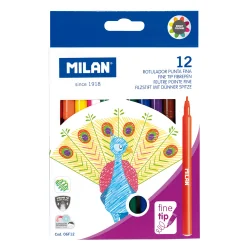 Флумастери Milan Fine 06F12 12 цвята