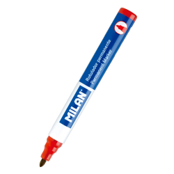 Permanent Marker MILAN round red