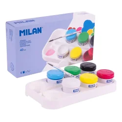 Tempera paint MILAN 6 color. in jar 40ml