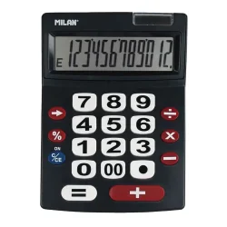 Milan 151712BL  calculator 12 digit blck