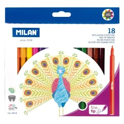 Флумастери MILAN Fine 06F18 18 цвята