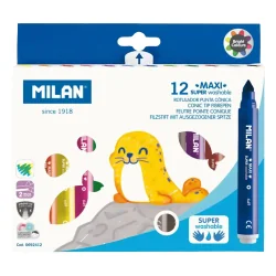Milan Maxi Felt tip pens 12 colors