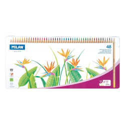 MILAN Color Pencils 48 col. metal box