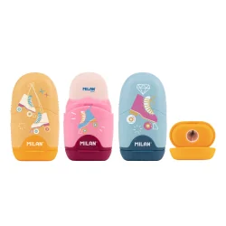 MILAN CAPSULE ROLLER sharpener + eraser