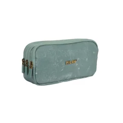 Milan Lawa 3-zip Pencil case empty green
