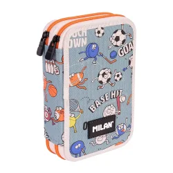 Milan Sport 2-zip Pencil case empty blue