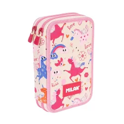Milan Flowicorn 2-zip Pencil case 36pcs