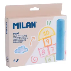 MILAN Maxi Colored chalk 6 pieces