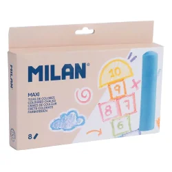 MILAN Maxi Colored chalk 8 pieces