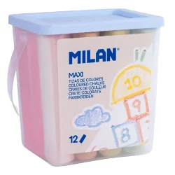 Цветен тебешир MILAN Maxi 12 броя