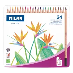 Цветни моливи Milan 24 цв. метална кутия