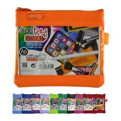 Pencil case OfBox Vision A6 2 zips assor