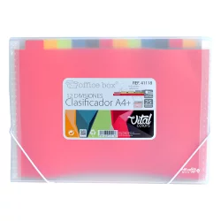 Папка OfBox A4+ 12 разделителя и ластик