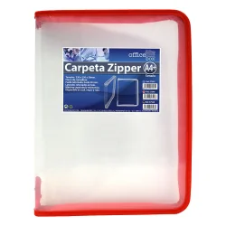 Папка с цип OfBox Lateral A4+ червен