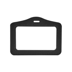 Badge horiz OfBox hard leather Black