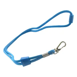 Badge lanya OfBox round light blue 5pcs