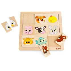 Pino toys Wooden game Animals and emotions, 2+ years
