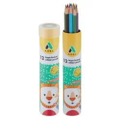 Colored pencils Adel 12 colors metal tub