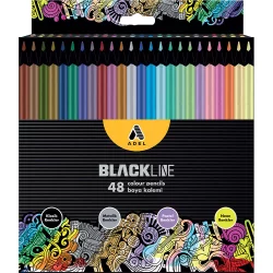 Colored pencils Adel Blackline 48 colors
