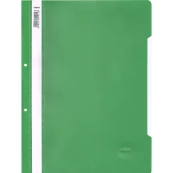 PVC folder with perforation Lux green