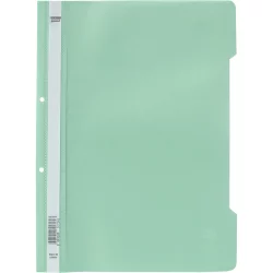 PVC folder with perfor. pastel turquoise